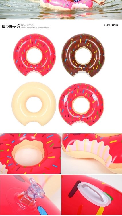 Extra Large Inflatable Donut Swim Ring Lifesaver Float Seat For Adults Summer Childrens Pool Party Toy - 16 Extra Large Inflatable Donut Swim Ring Lifesaver Float Seat For Adults Summer Childrens Pool Party Toy - 16