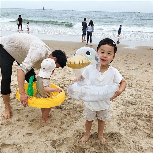 Baby Duck Inflatable Swim Ring Transparent Rideon Bathing Pool Float Summer Water Toy Swim Tube Raft - 6 Baby Duck Inflatable Swim Ring Transparent Rideon Bathing Pool Float Summer Water Toy Swim Tube Raft - 6