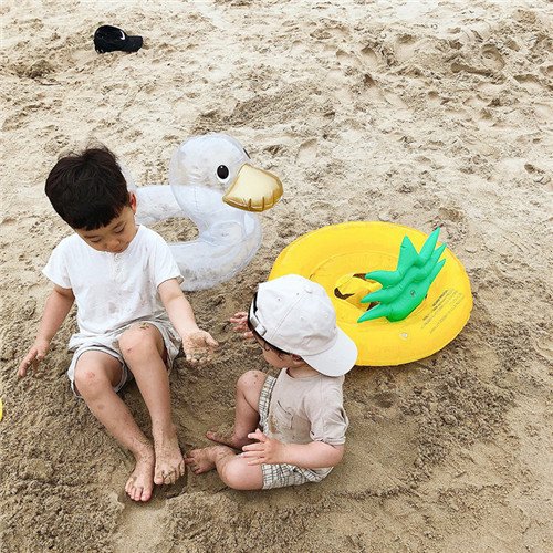 Baby Duck Inflatable Swim Ring Transparent Rideon Bathing Pool Float Summer Water Toy Swim Tube Raft - 3 Baby Duck Inflatable Swim Ring Transparent Rideon Bathing Pool Float Summer Water Toy Swim Tube Raft - 3
