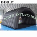 Durable 8x5x4m Single Black Inflatable Tunnel Tent Stage Cover With Rear Curtain For Concert - 3