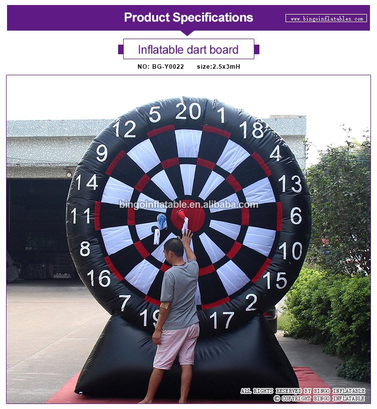 Quality Giant 25x3m Inflatable Dart Board Game For Outdoor Family Fun With Sticky Darts Included - 1 Quality Giant 25x3m Inflatable Dart Board Game For Outdoor Family Fun With Sticky Darts Included - 1