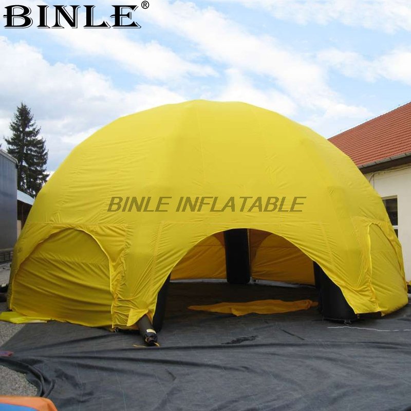 Extralarge Yellow Inflatable Spider Dome Gazebo Tent Durable Outdoor Event Shelter For Advertising Promotions - 1 Extralarge Yellow Inflatable Spider Dome Gazebo Tent Durable Outdoor Event Shelter For Advertising Promotions - 1