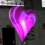 Eco-friendly 0 8 Meters Inflatable Heart Shape Model With Led Lighs For Party Ceiling Hanging Balloon Toys - 5