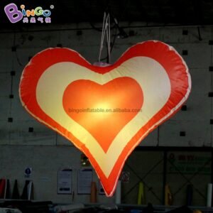 Eco-friendly 0 8 Meters Inflatable Heart Shape Model With Led Lighs For Party Ceiling Hanging Balloon Toys - 2