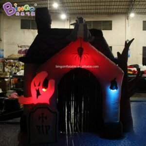 Eco-friendly 3x3mh Inflatable Haunted House Tunnel With Led Lights For Amusement Park Balloon Toys - 2