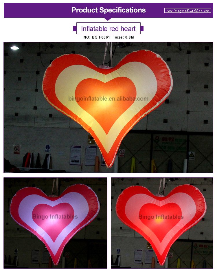Ecofriendly Led Lit Inflatable Heart Shaped Balloon 08m Hanging Party Ceiling Decoration Sustainable Toy Model - 1 Ecofriendly Led Lit Inflatable Heart Shaped Balloon 08m Hanging Party Ceiling Decoration Sustainable Toy Model - 1