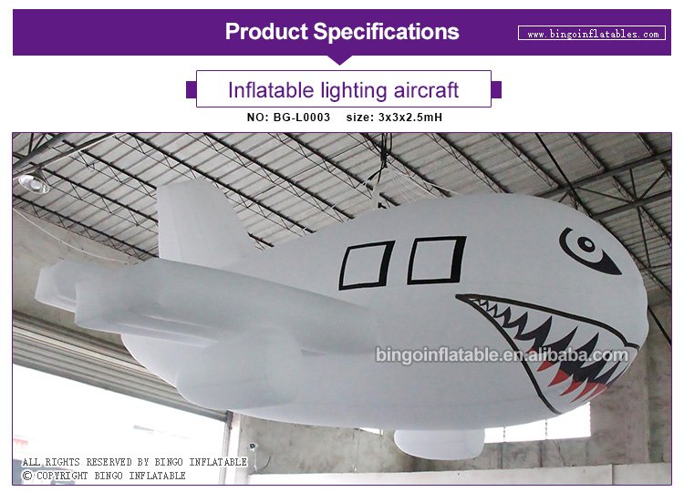 Ecofriendly Large Inflatable Cartoon Plane Toy 3x3x25 Meters Ideal For Kids Events Party Decorations - 1