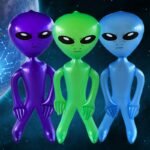Environmentally Friendly Pvc Inflatable Alien Doll Halloween Bar Decorations Advertising Gas Model