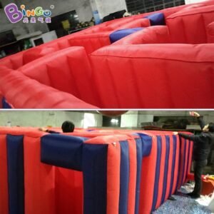 Exquisite Workmanship 4x6x1 4mh Red Blue Inflatable Maze Laser Tag Game Toy - 2