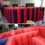 Exquisite Workmanship 4x6x1 4mh Red Blue Inflatable Maze Laser Tag Game Toy