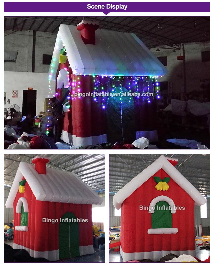 Deluxe Ledlit Inflatable Christmas House Display 3x3x4 Meters Perfect For Holiday Decoration And Toys - 2