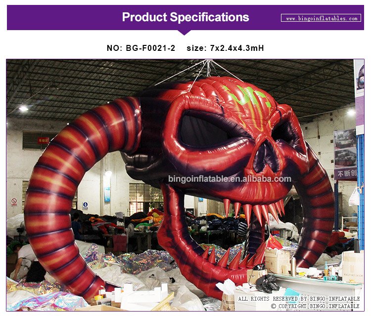 Exquisite Handcrafted 7x2 4x4 3mh Red Inflatable Skull Halloween Decorations Display Toys Novelty Items - 1 Exquisite Handcrafted 7x2 4x4 3mh Red Inflatable Skull Halloween Decorations Display Toys Novelty Items - 1
