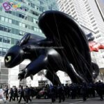 Outlet 3 5 7m Inflatable Black Dragon Cartoon Bespoke Flying Cat With Wings Decoration - 3
