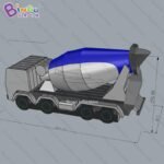 Outlet 5 3x2x2 8mh Inflatable Cement Truck Replica Customized Car Model Decoration Item Printed Logo Advert - 6