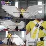 Outlet 5m Length Inflatable Stage Wings Costume Customized Angle White Wing Model Wearing Without Blower - 4