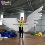 Outlet 5m Length Inflatable Stage Wings Costume Customized Angle White Wing Model Wearing Without Blower - 6