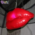 Wholes 1 2m Length Inflatable Red Lip Led Individualized Valentine's Day Decoration Lighting Kiss Printed Advert - 2