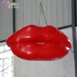 Wholes 1 2m Length Inflatable Red Lip Led Individualized Valentine's Day Decoration Lighting Kiss Printed Advert - 4