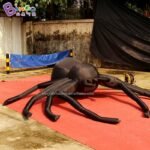 Postage 3 Meters Inflatable Black Spider For Amusement Park Decoration Halloween Use Toy - 3