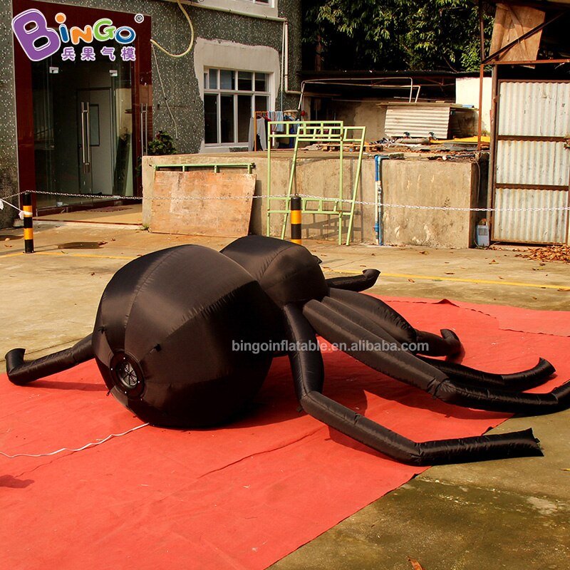 Postage 3 Meters Inflatable Black Spider For Amusement Park Decoration Halloween Use Toy - 5