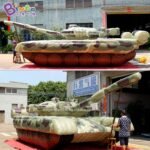 Postage 8 8x3 5x2 5mh Inflatable Decoy Tank Air Blow Customized Military Fighter Toy Decoration - 6