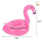 Flamingo Drink Holders 12 Pcs Palm Tree And Cup Holder Floats Inflatable Floating Coasters - 4