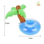 Flamingo Drink Holders 12 Pcs Palm Tree And Cup Holder Floats Inflatable Floating Coasters - 5