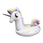 Flamingo Sequin Inflatable Unicorn Pegasus Swimming Pool Float Crystal Ring Boat Circle For Tube - 3