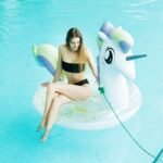 Flamingo Sequin Inflatable Unicorn Pegasus Swimming Pool Float Crystal Ring Boat Circle For Tube - 4