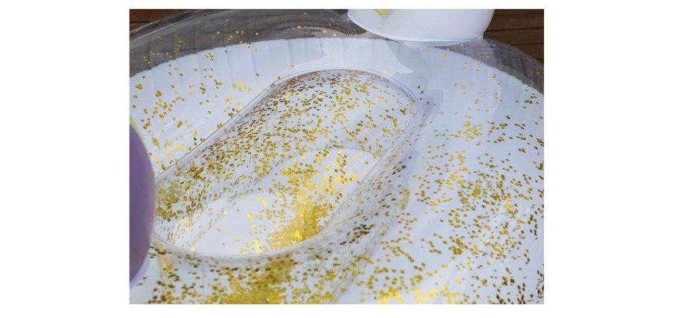 Deluxe Inflatable Unicorn Pegasus Swimming Pool Float With Sequin Crystal Ring Ideal For Water Fun Relaxation - 7