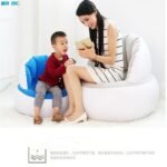 Flocking Inflatable Children's Sofa Foldable Portable Kid's Chair Creative Lazy Couch Child Furniture For Bedroom Living Room - 3