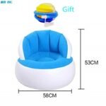 Flocking Inflatable Children's Sofa Foldable Portable Kid's Chair Creative Lazy Couch Child Furniture For Bedroom Living Room - 2