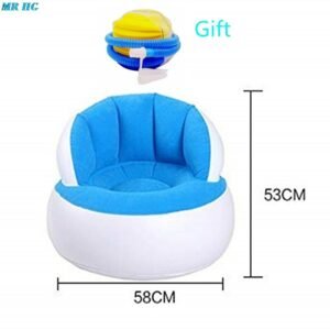 Flocking Inflatable Children's Sofa Foldable Portable Kid's Chair Creative Lazy Couch Child Furniture For Bedroom Living Room - 2