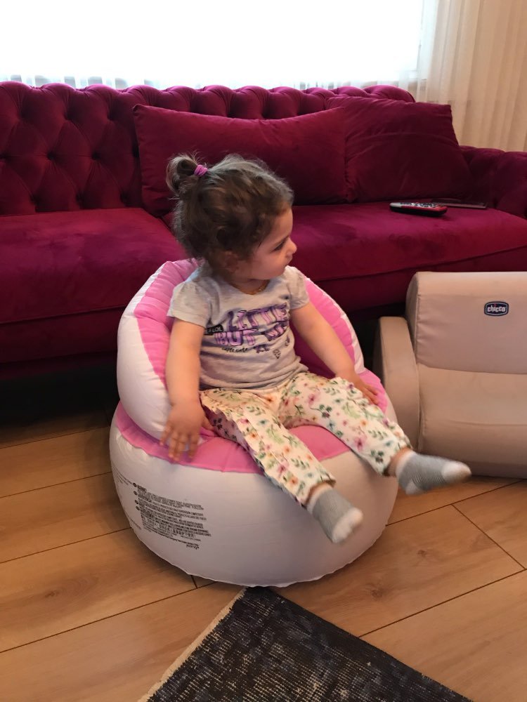 Portable Kids Flocking Inflatable Sofa Foldable Creative Lazy Couch For Childrens Bedroom Or Living Room Furniture - 5