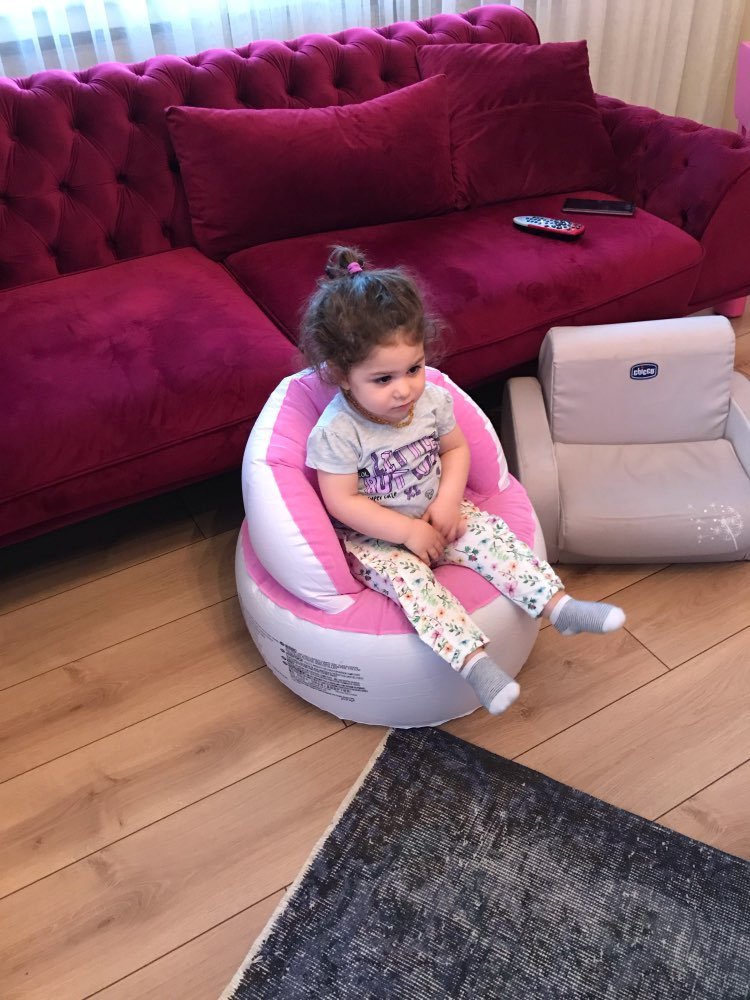 Portable Kids Flocking Inflatable Sofa Foldable Creative Lazy Couch For Childrens Bedroom Or Living Room Furniture - 6