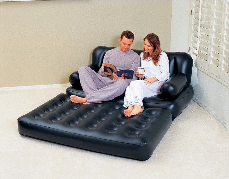Versatile 2person Leather Inflatable Sofa Bed Foldable Portable Perfect For Home Garden Camping - 3 Versatile 2person Leather Inflatable Sofa Bed Foldable Portable Perfect For Home Garden Camping - 3