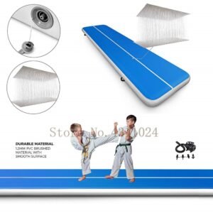 12x2x0 2m Blue Inflatable Gymnastics Mattress Gym Tumble Airtrack Floor Tumbling Air Track With A Pump - 2