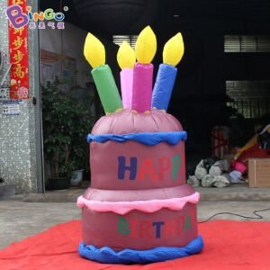 2 Meters Tall Inflatable Chocolate Birthday Cake For Blow Up Display Toys - 2