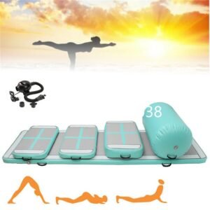 A Set 6 Pieces Air Sealed Dwf Inflatable Tumble Track Airtrack Gymnastic For