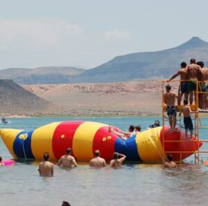 Pump 5x2m Inflatable Water Blob Jump Pillow Jumping Bag Trampoline For