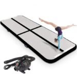 Pump Air Track Mat Black Color Gymnastic For Training Dwf Mini Tumbling With