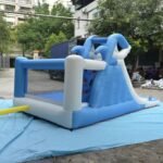 Kids Inflatable Shark Bounce House Jumper Bouncer Jump Bouncy Castle Water Slide With Blower And Pool - 3