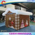To Door 4x4m Christmas Inflatable Santa House Grotto For Gingerbread - 5
