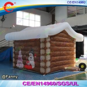 To Door 4x4m Christmas Inflatable Santa House Grotto For Gingerbread - 2
