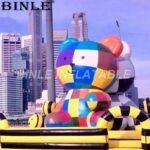 Air Giant Rainbow Color Inflatable Teddy Bear Cartoon Mascot For Outdoor Advertising - 4