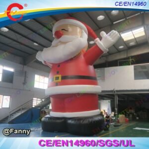 Door 6m 20ft High Giant Inflatable Santa Claus Cartoon For Christmas Decoration Air Balloon - 2