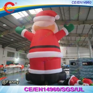 Door Advertising Inflatable Santa Claus Outdoor Giant Christmas Father Old Man - 2