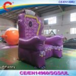 Door Purple Inflatable Throne Chair King And Queen Sofa Bounce For - 2
