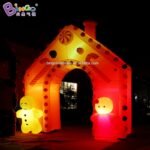 Express 5x1 2x5 Meters Inflatable Christmas Arch With Lighting Decor Gingerbread Balloon For Display Toys - 2