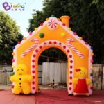 Express 5x1 2x5 Meters Inflatable Christmas Arch With Lighting Decor Gingerbread Balloon For Display Toys - 6